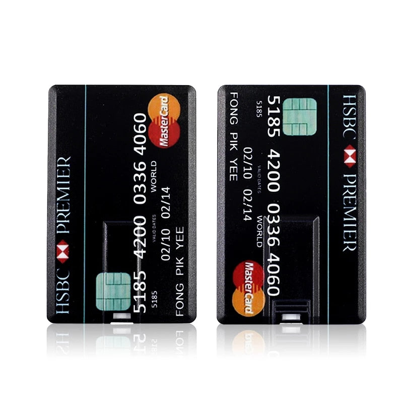 32GB USB 2.0 Minnepenn i Kredittkort Design