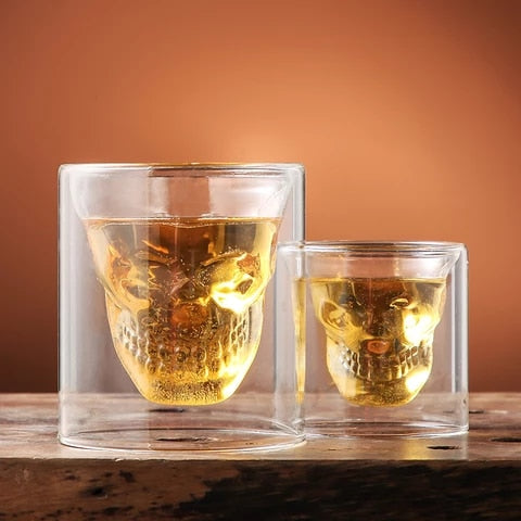 Drikke Glass med Hodeskalle Design