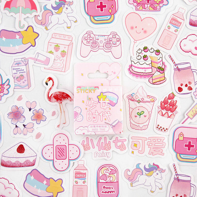 45 Klistremerker Søte Tegneserie Kawaii
