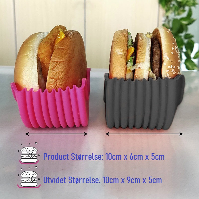 Kontaktfri Burger Holder Silikon- Unngå Grising!