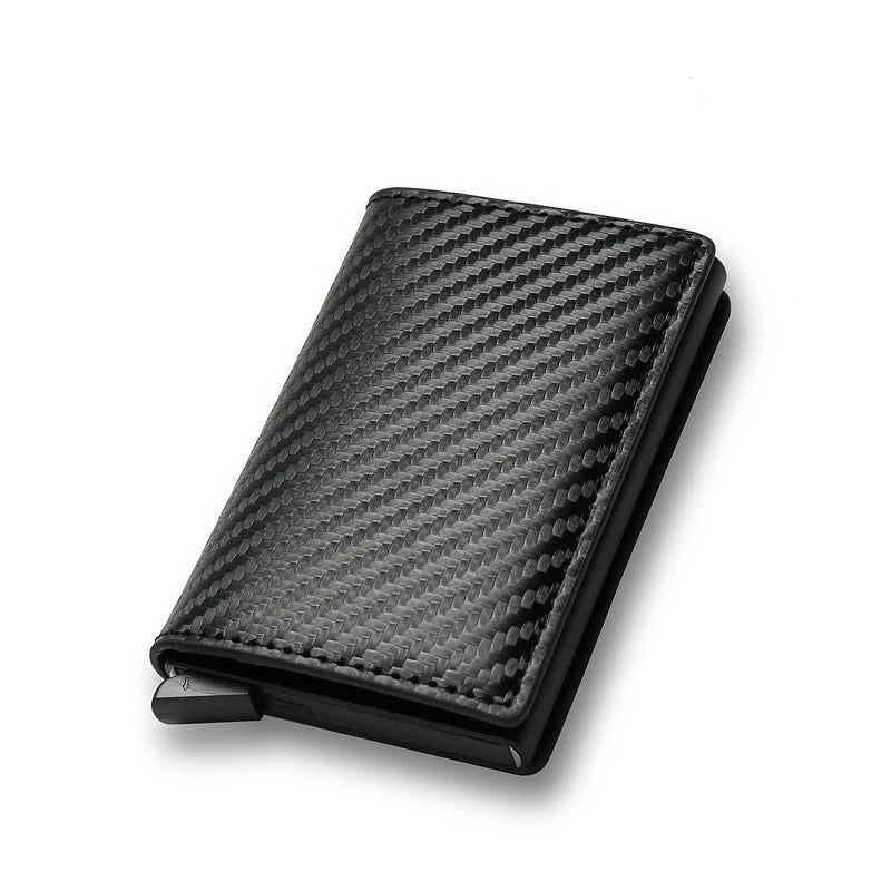 Pull-out Kortholder i karbonfiber med RFID blokkerer - front