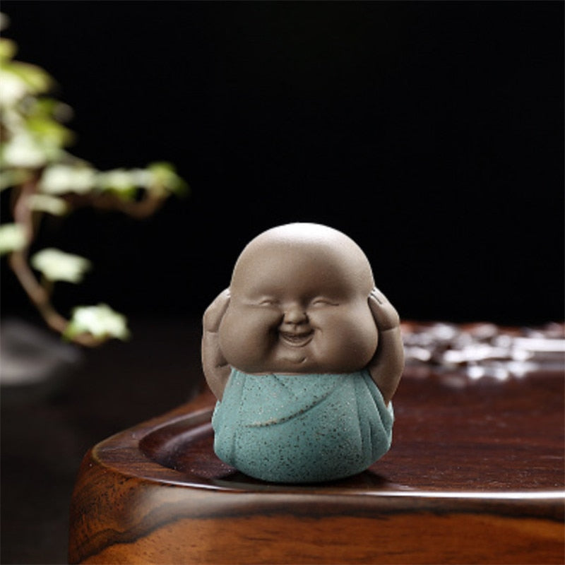 Keramikk Kunst Figurer i form av Three Wise Monkeys - Fete Munker