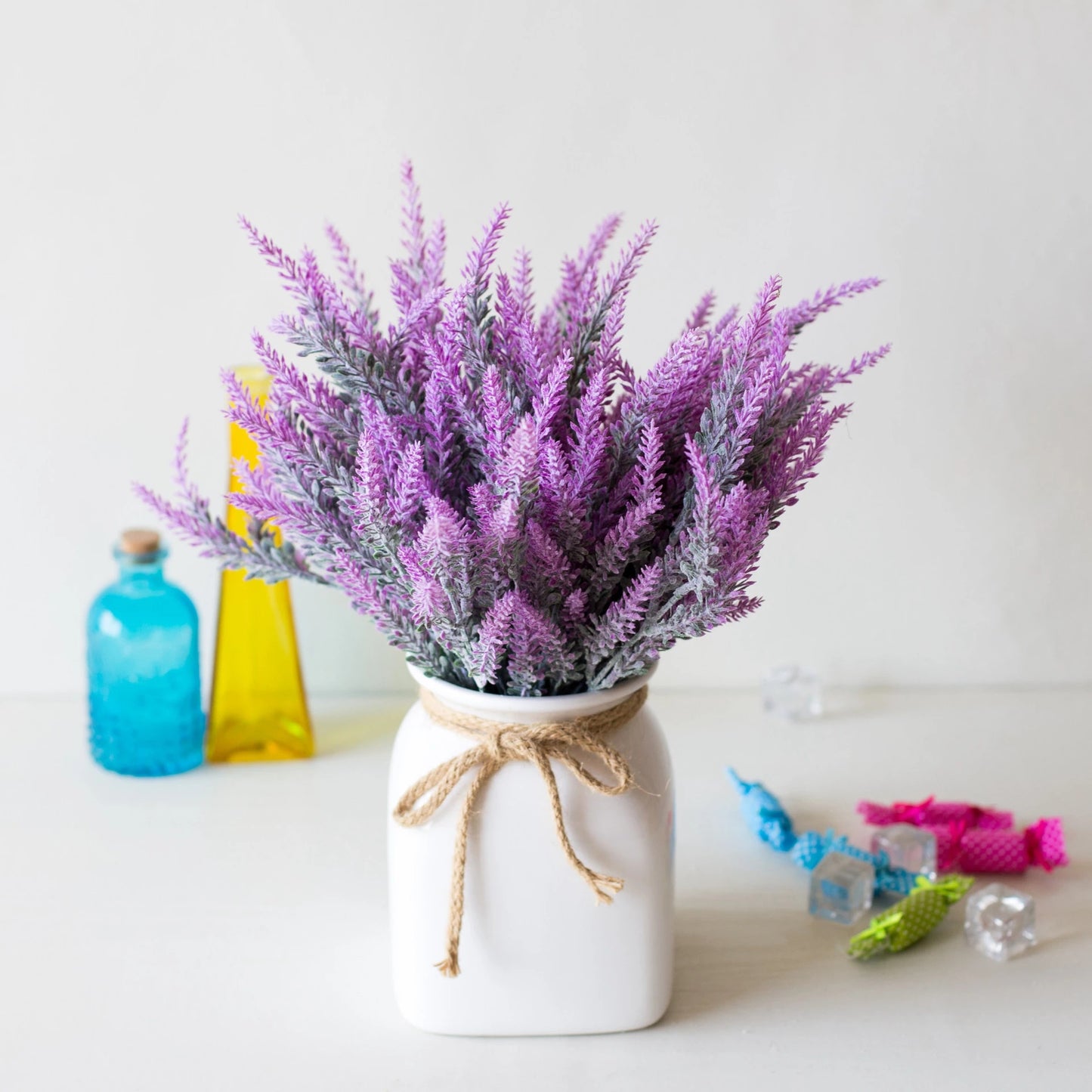Kunstig-Lavendel-Gardshus-Bunt-Fiolett