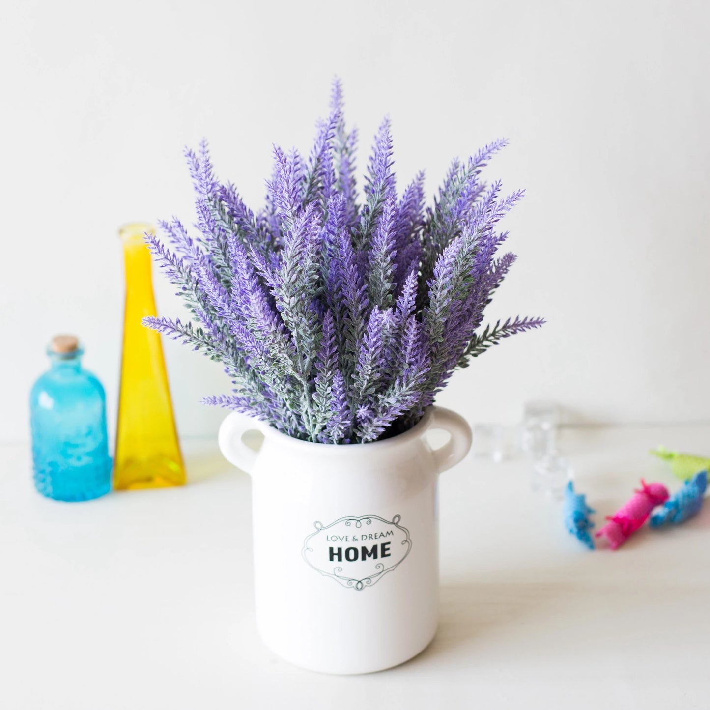 Kunstig-Lavendel-Gardshus-Bunt-Lilla
