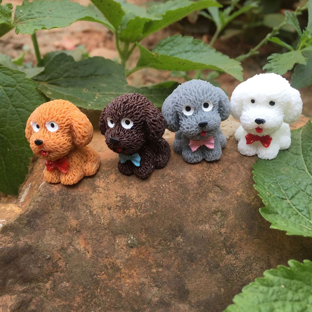 Miniatyr Supersøte Valpe Figurer Pynt