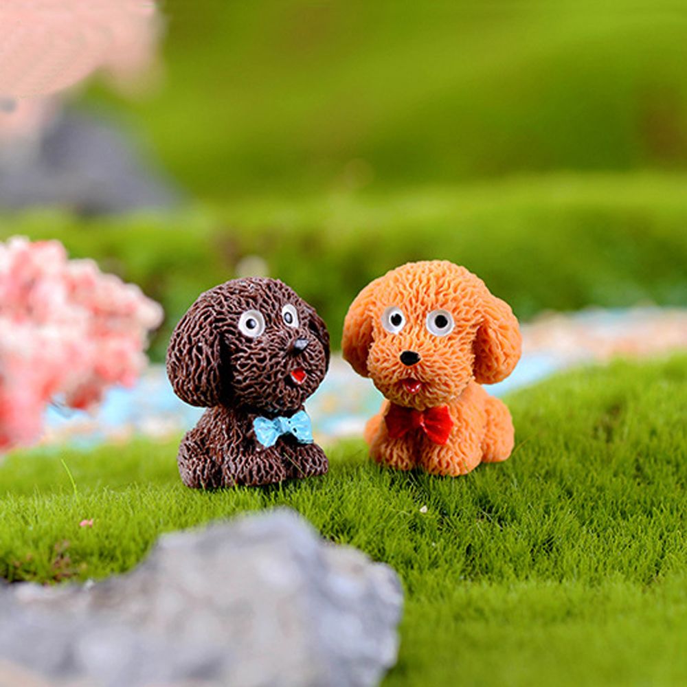 Miniatyr Supersøte Valpe Figurer Pynt