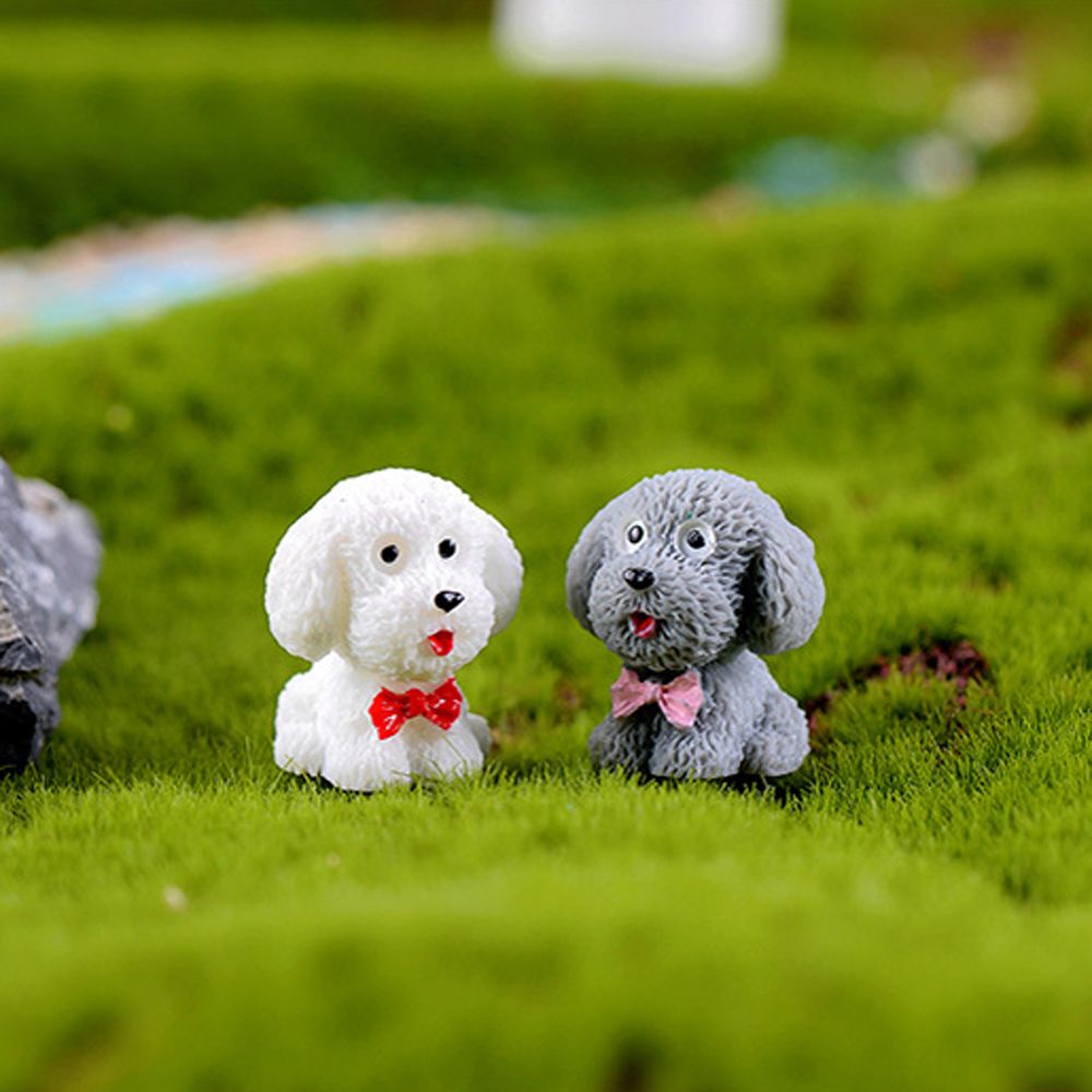 Miniatyr Supersøte Valpe Figurer Pynt
