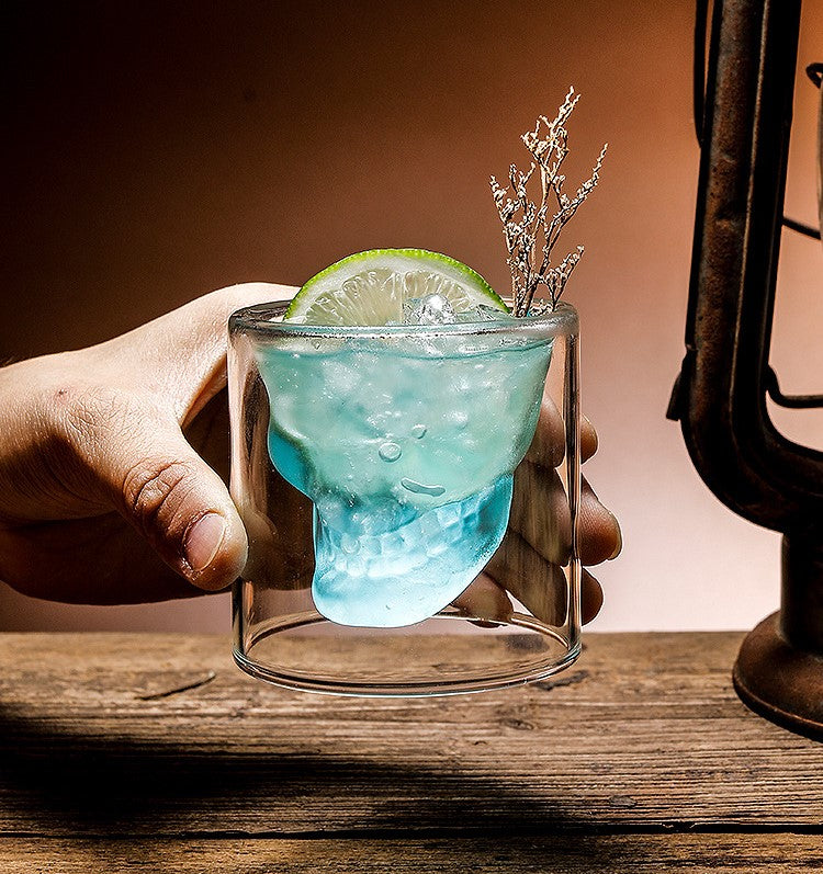 Drikke Glass med Hodeskalle Design