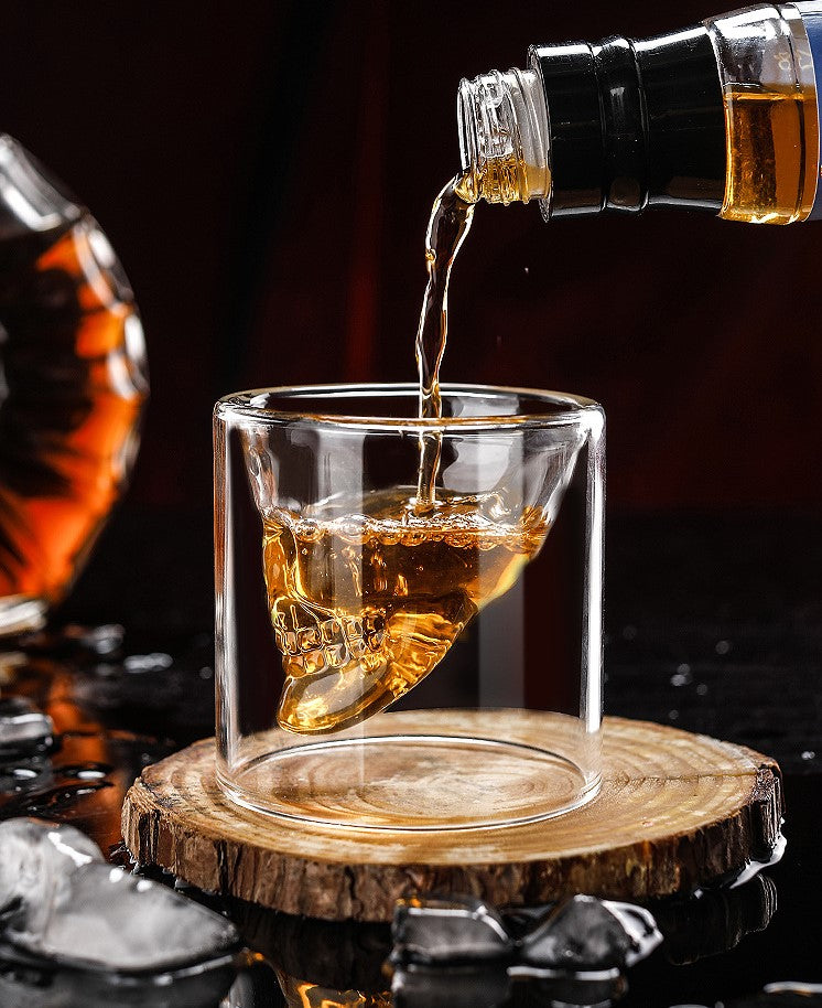 Drikke Glass med Hodeskalle Design