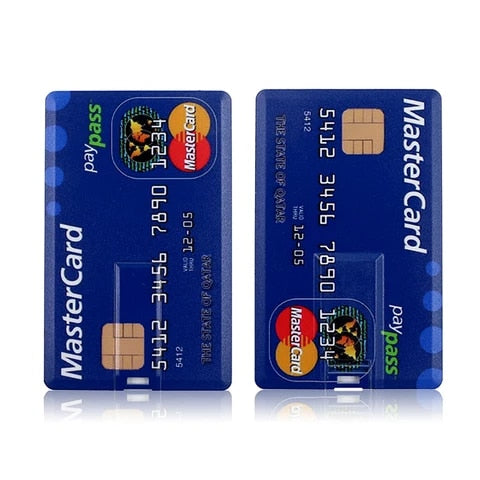 32GB USB 2.0 Minnepenn i Kredittkort MasterCard
