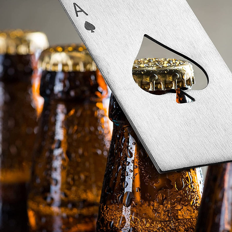Spar Ess Metallkort Flaskeåpner- Ace of Spades