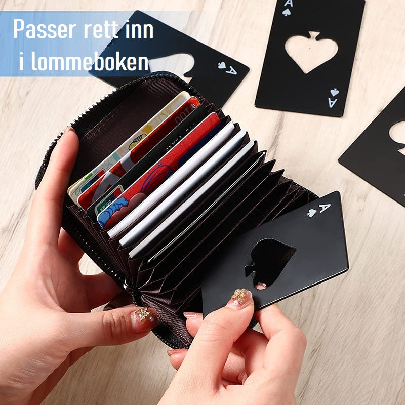 Spar Ess Metallkort Flaskeåpner- Ace of Spades