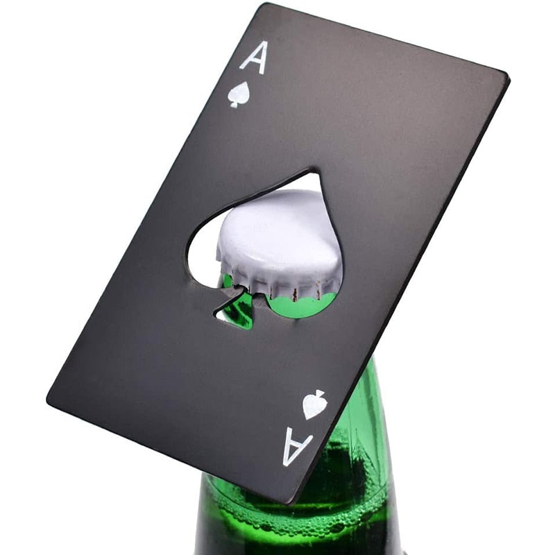 Spar Ess Metallkort Flaskeåpner- Ace of Spades