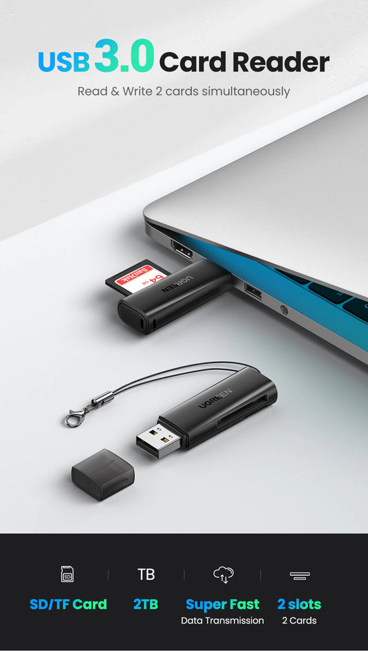 Minnekortleser USB 3.0 MicroSD og SD